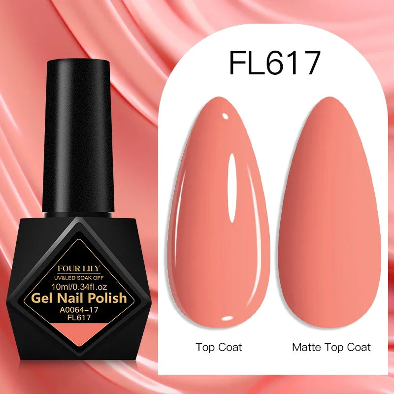 10ml Gel Nail Polish 162 Colors Nail Supplies Vernis Semi Permanent Nail Art Manicure Soak Off LED UV Gel Nail Varnishes Summer Tri Light Beauty
