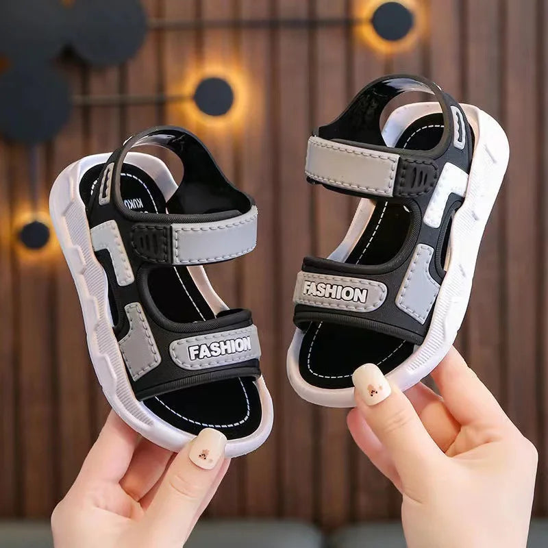 Summer Baby Sandals Solid Color Baby Boy Sandals Soft Sole Anti-slip Boys Girls Sandals Toddler Baby Shoes Beach 2-12 Years LadyShow.Store