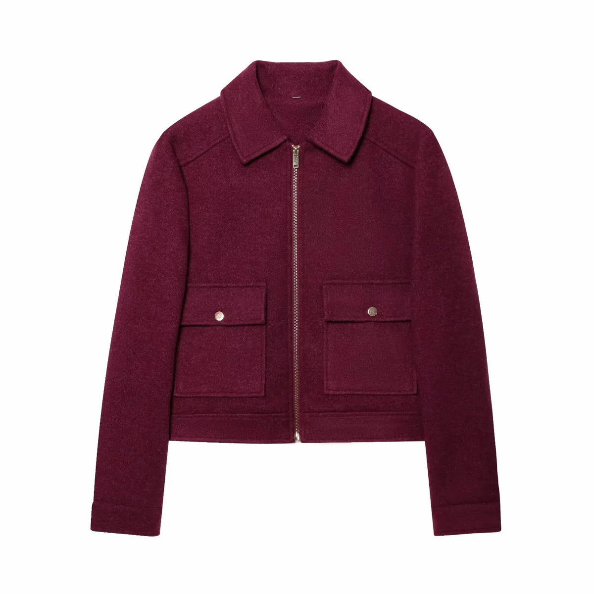 Women's Zipper Jacket Coat New Winter Long Sleeve Pocket Outerwear Coat Short Street Elegant Women's Jacket LadyShow.Store