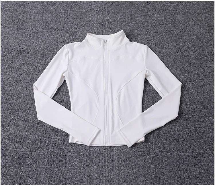 Women Sport Jacket Long Sleeve Shirt Workout Coat Gym Training Clothing Yoga Sportswear Pi-Mart