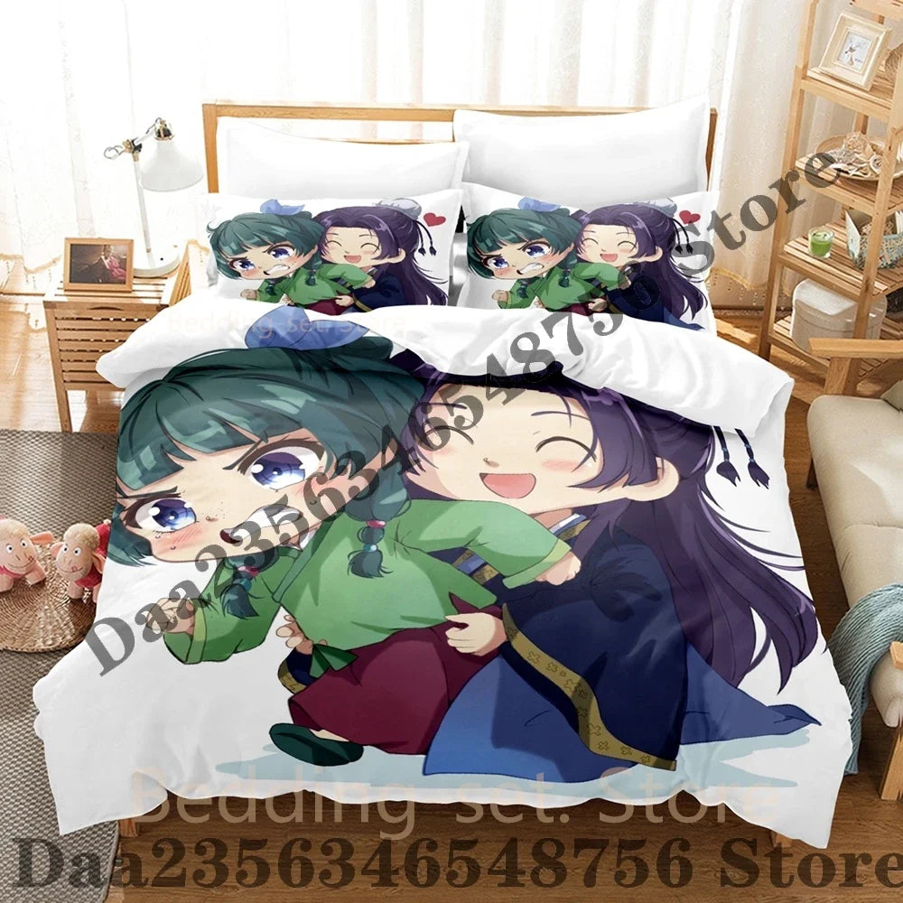 2026 The Apothecary Diaries Bedding Set Single Twin Full Queen King Size Bed Set Bedroom Duvetcover Sets Anime Bed Sheet Set LadyShow.Store