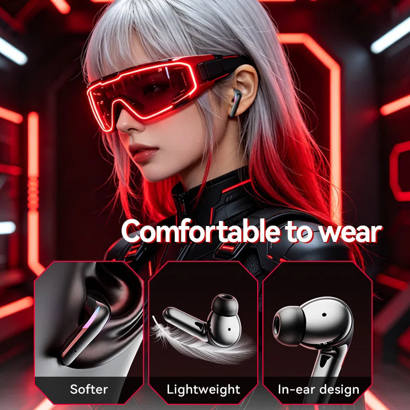Acer Ohr829 Wireless Headphones Bluetooth 6.0 Low-Latency Gaming Headphones Enc Call Noise Reduction Surround Stereo Sound Comfortable to Wear Long Battery Life Compatible with Mobile Phones and Tablets Pi-Mart