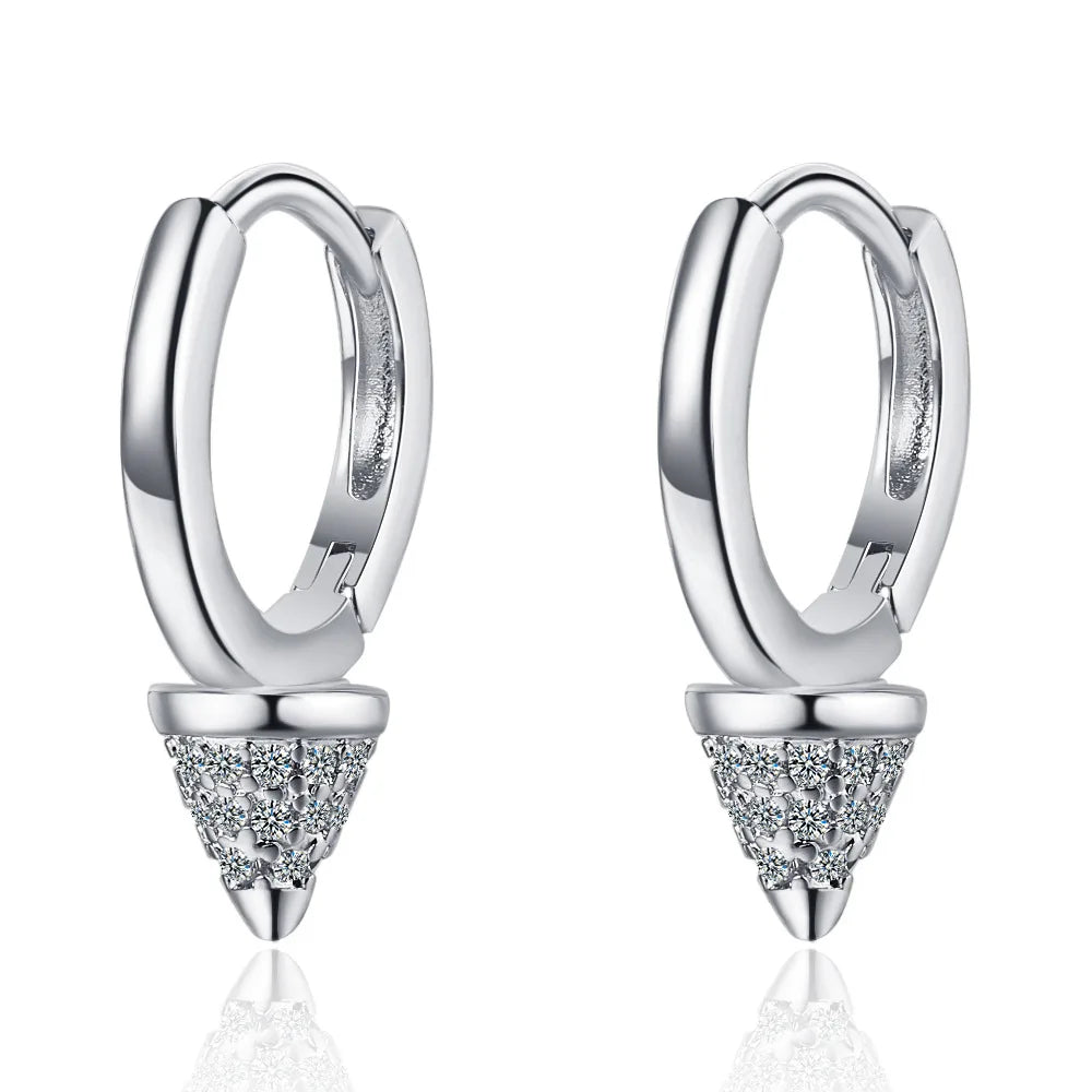 925 Sterling Silver Earrings New Women Elegant Temperament Sterling Anniversary Gift Fashion Jewelry Accessories Geometric Ears Pi-Mart