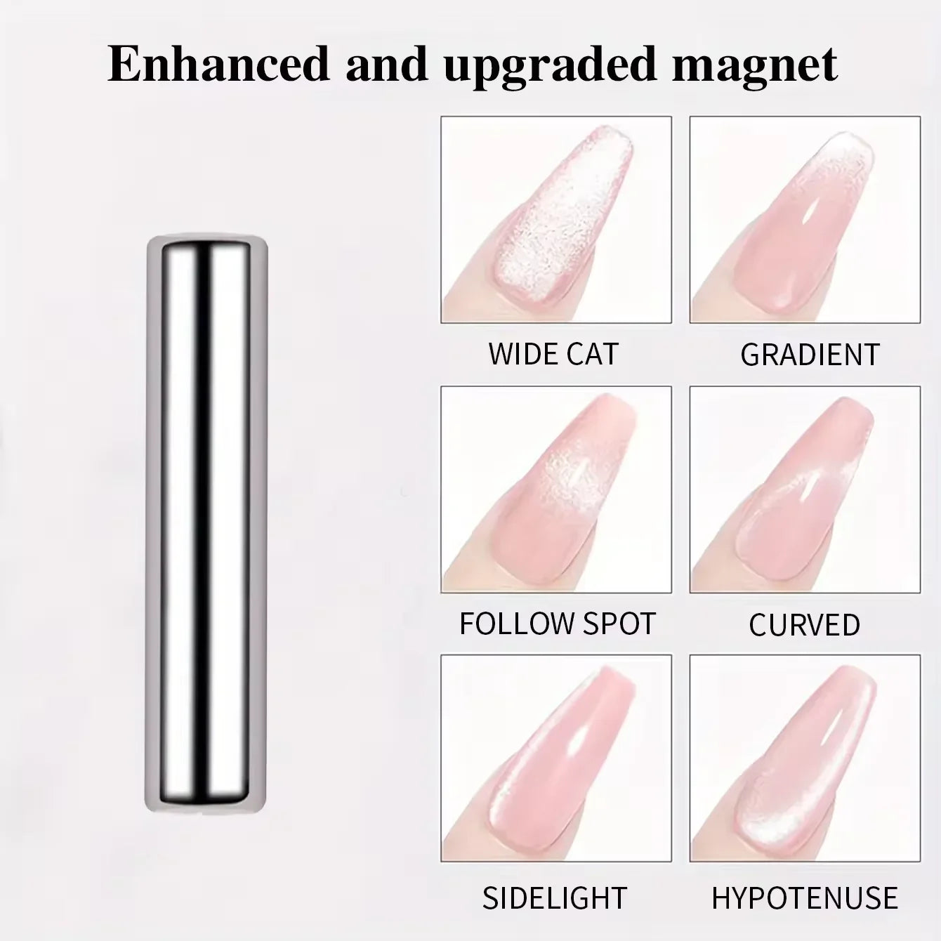 2.5x0.5cm Round Nail Art Cat Eye Gel Magnetic Pen for Gel Nail Polish 3D Cat Eye Nails Painting Strong Stick Manicure DIY Tools Tri Light Beauty