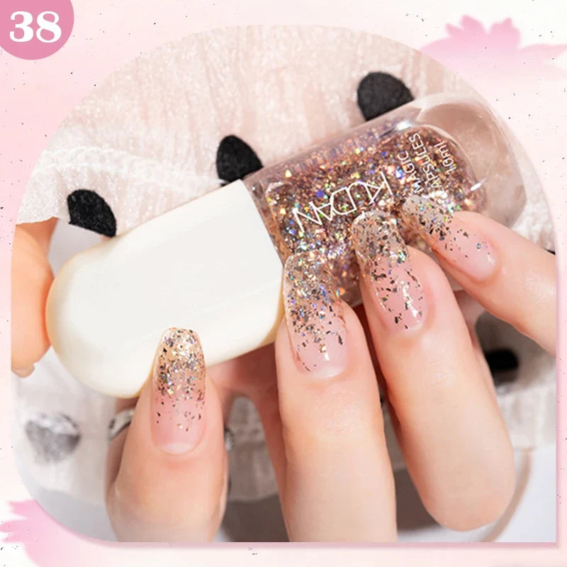 10ml Water-Based Peel Off Nail Polish 40 Colors Long Lasting Quick Drying No Need of Lamp to Cure Nail Supplies Manicure Nails Tri Light Beauty