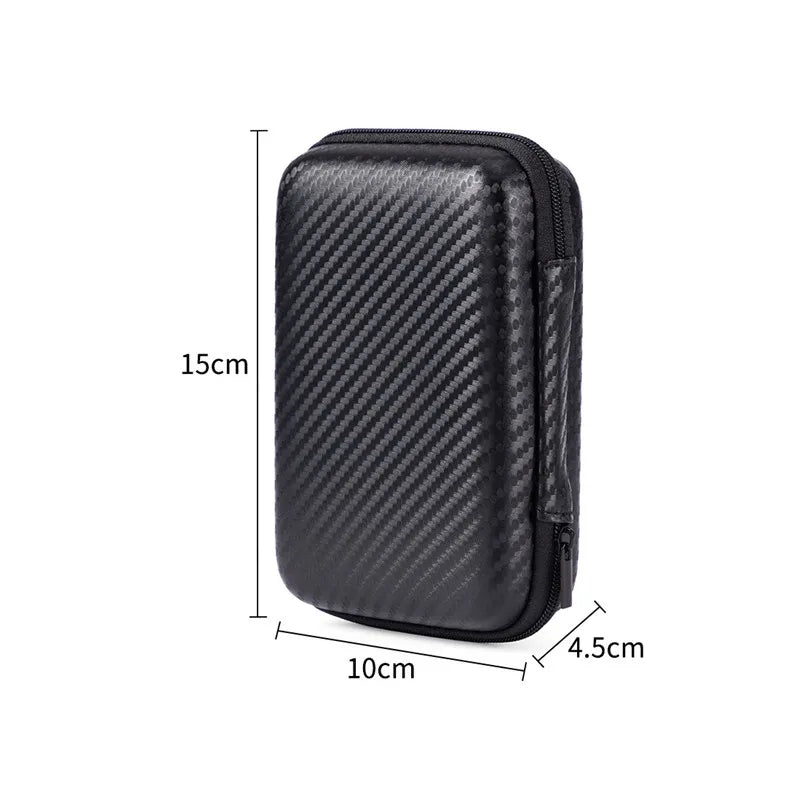 Portable Eva Storage Bag for External M.2 Hard Drive/Earphone/Data Line HDD Case Black Hard Disk Case HDD Storage Protection Bag Pi-Mart