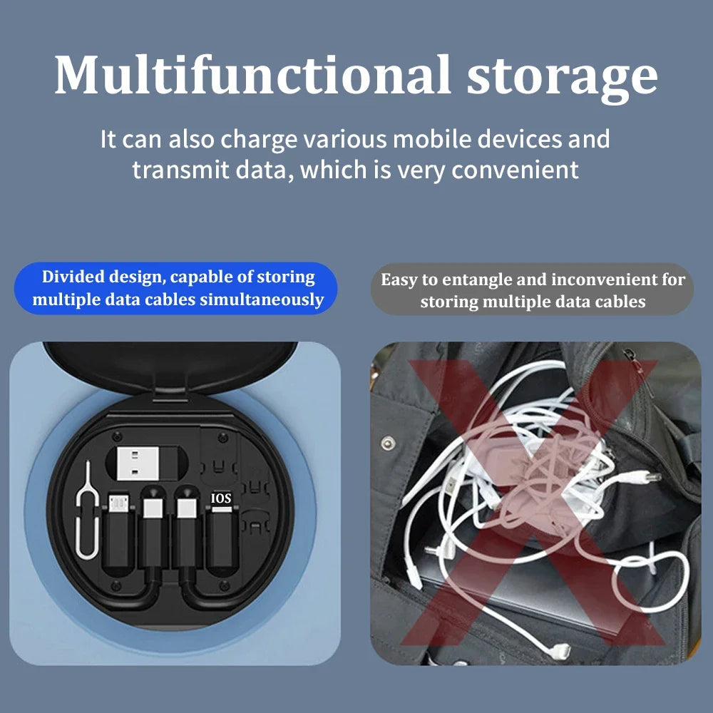 Multi USB Type C to C 60W Charging Adapter Cable Kit USB C to Lighting Conversion Set USB A & Type C to Micro/Type C/Lighting Pi-Mart