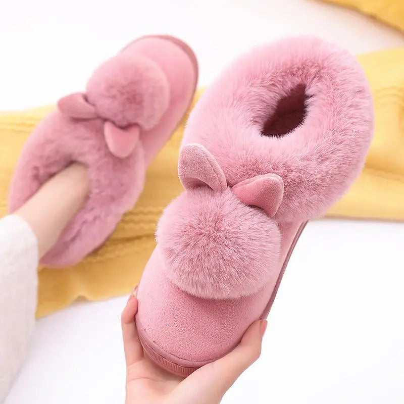 Fluffy Women's Slippers Flats Luxury Designer Woman Shoes Casual Ankle Boots Female Winter Indoor Elegant Fuzzy Fur Slides Soft LadyShow.Store