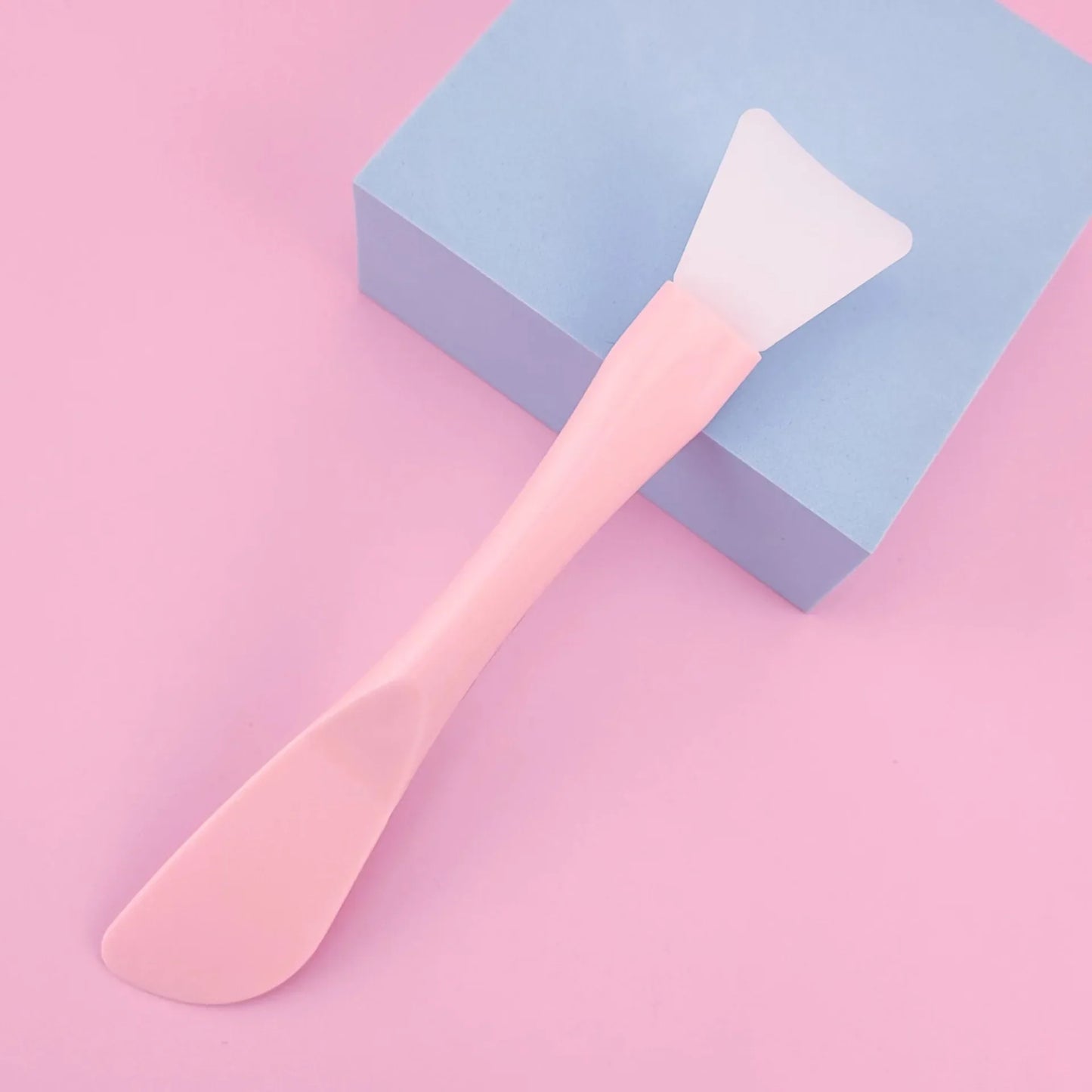 Dual-use Silicone Facial Mask Brush Soft Head With Scraper Integrated Mud Mask Brush DIY Skin Care Beauty Tools Pi-Mart