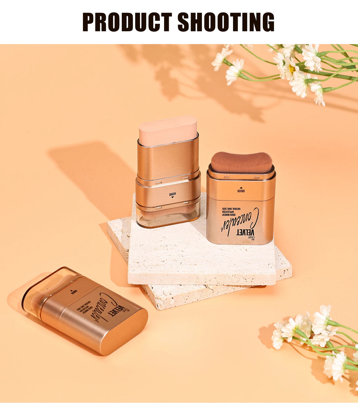 Face Foundation Contour Stick Long-wear Lightweight Brighten Stick Face Concealer Blemish Contouring Beauty Makeup Pi-Mart