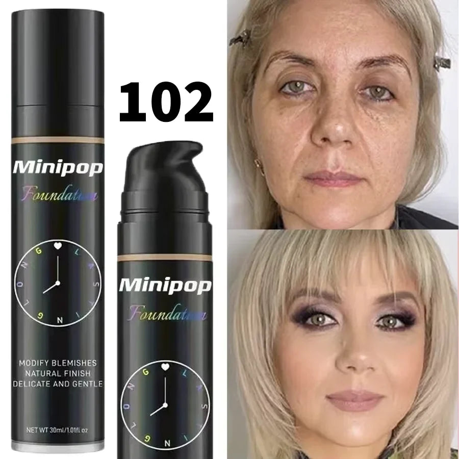 8-Color Liquid Foundation Makeup Set Waterproof Sweat-Resistant Concealer Professional Korean Style Face Base for Flawless Look LadyShow.Store