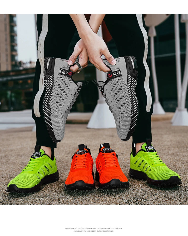 New Men Running Shoes Breathable Outdoor Sports Shoes Lightweight Sneakers for Men Comfortable Athletic Training Footwear Pi-Mart