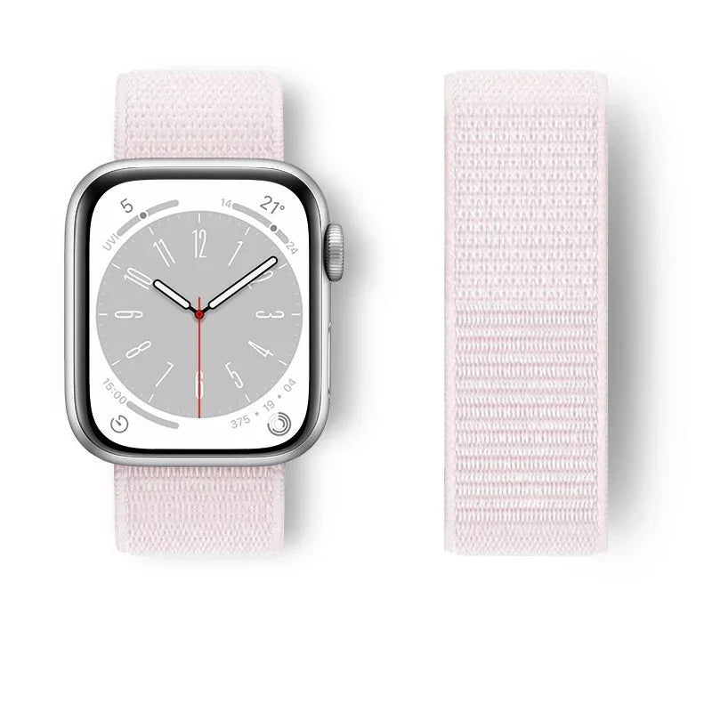 Nylon Sport loop Strap For Apple Watch Band 44mm 42/40mm 45mm  38/41mm pride Bracelet iwatch Ultra2 49mm Series 9 8 se 7 6 5 4 3 LadyShow.Store