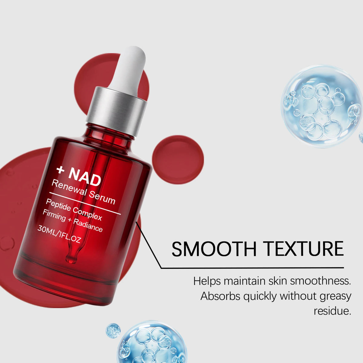 NAD+ Peptide Firming Serum Nourishing Face & Neck Treatment with Collagen Plumping & Radiance Boosting Skin Elasticity&Firmness Pi-Mart