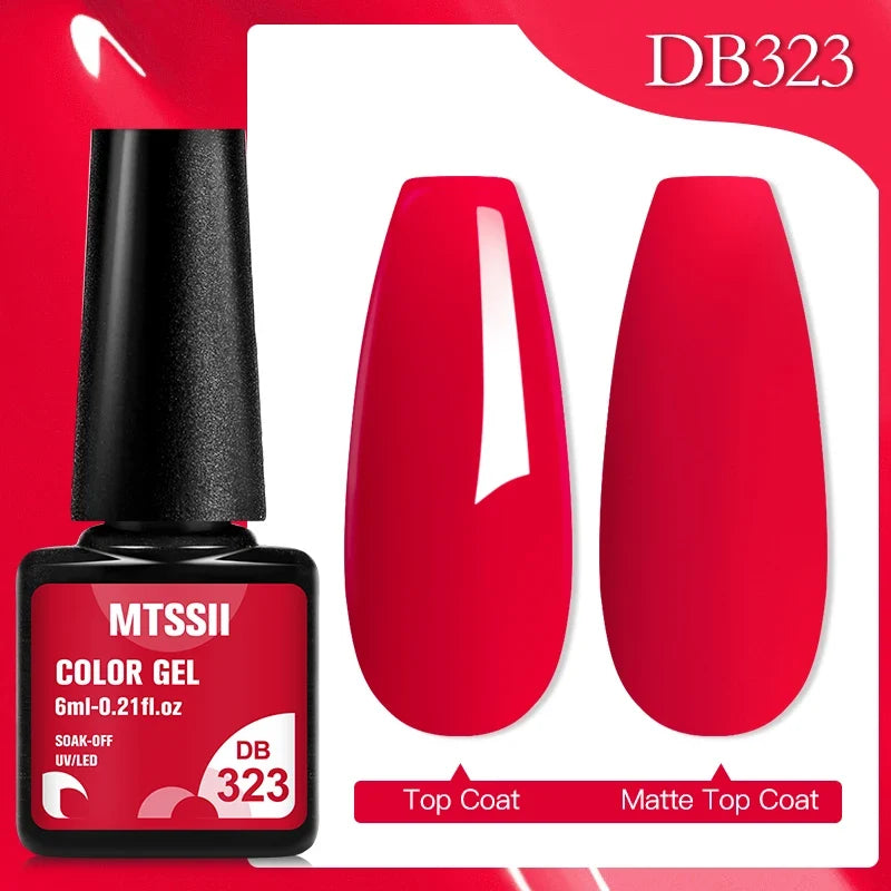 Mtssii 6ML Chocolate Color Gel Nail Polish Brown Semi Permanent UV Gel Autumn Winter Popular Soak Off Nail Art Gel Varnishes Tri Light Beauty