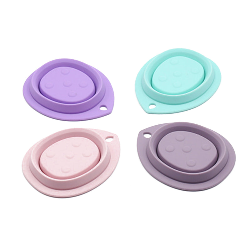 Silicone Makeup Brush Cleaner Folding Powder Puff Cleaning Bowl Eyeshadow Brushes Washing Soft Mat Beauty Tools Scrubber Box Pi-Mart