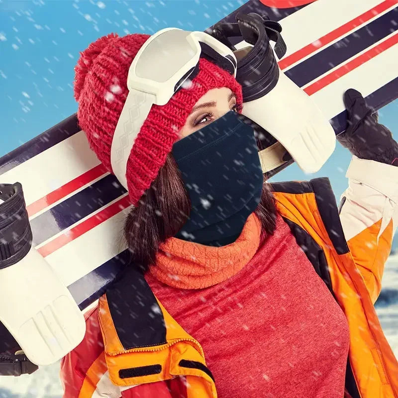 Winter Warm Unisex Windproof Motorcycle Riding Mask New Polar Fleece Neck Scarf Warmer Ski Outdoor Sports Balaclavas Tube Mask Pi-Mart