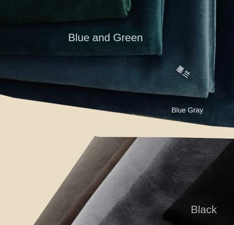 Velvet Fabric By The Meter for Tablecloth Diy Sofa Covers Curtains Sewing Thickened Soft Cloth Plain Black White Winter Textile Pi-Mart