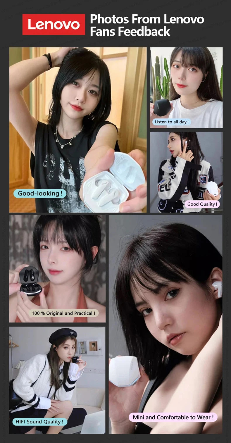 Choice Lenovo GM2 Pro Wireless Bluetooth Headset Gamer Earbuds Wireless Headphones Music Dual Mode Earbuds Music Sport Bluetooth Pi-Mart