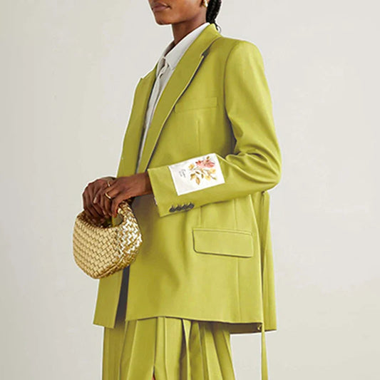 Modigirl Trendy Stylish Green Blazer Jacket for Women 2025 Fashion Spring Autumn Winter Loose Clothing Luxury Blazers Coat Woman LadyShow.Store