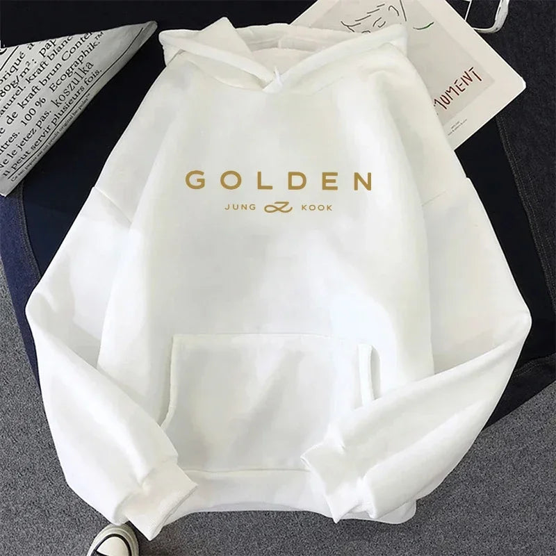 K-pop Printed Hoodies for Woman Jungkook Fans Hooded Sweatshirts Fall Winter Female Home Outdoor Comfort Casual Fashion Pullover LadyShow.Store
