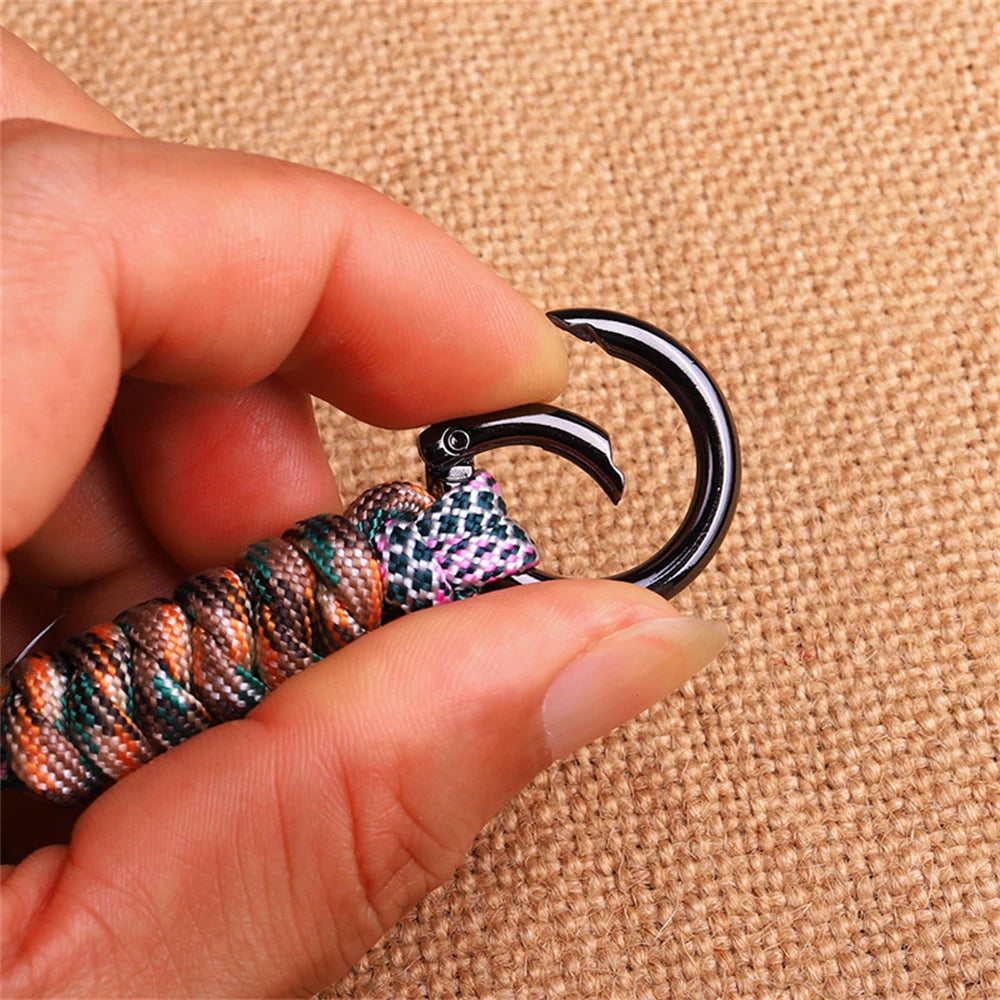 Outdoor Paracord Lanyard Survival Keychain for Men Women Handwoven Backpack Car Keyring Camping Hiking EDC Jewelry Accessories Pi-Mart