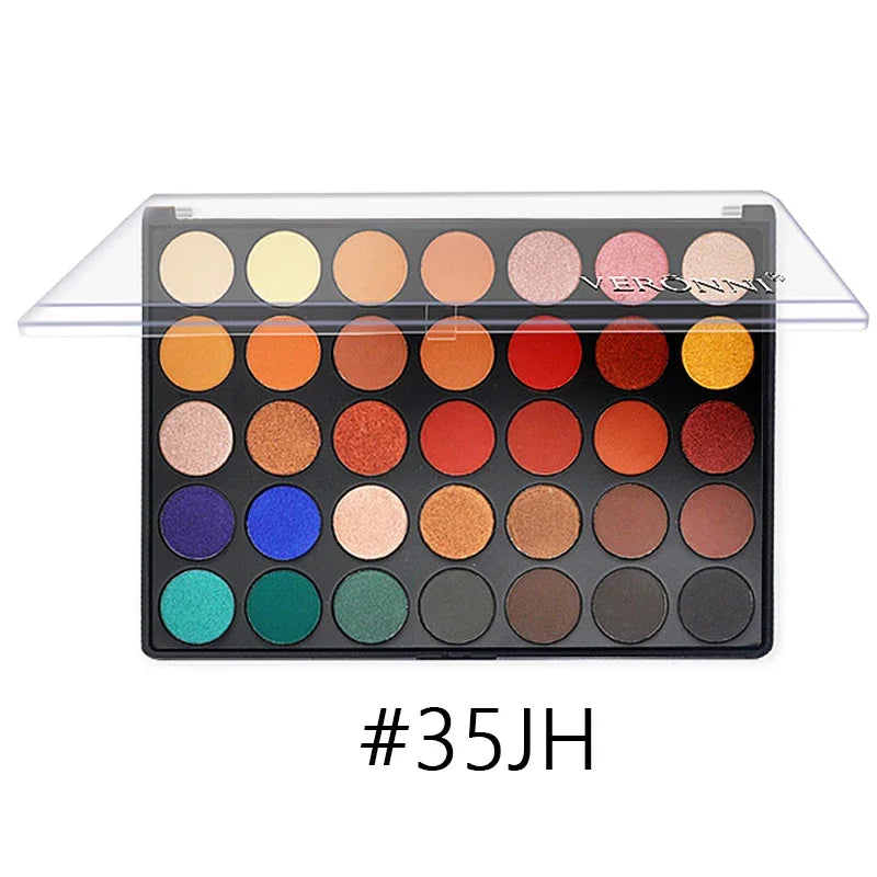 35 Color Eyeshadow Tray Daily Makeup Matte Lasting Nightclub Eyeshadow Pearl Fine Shimmer Waterproof Is Not Easy To Faint Pi-Mart