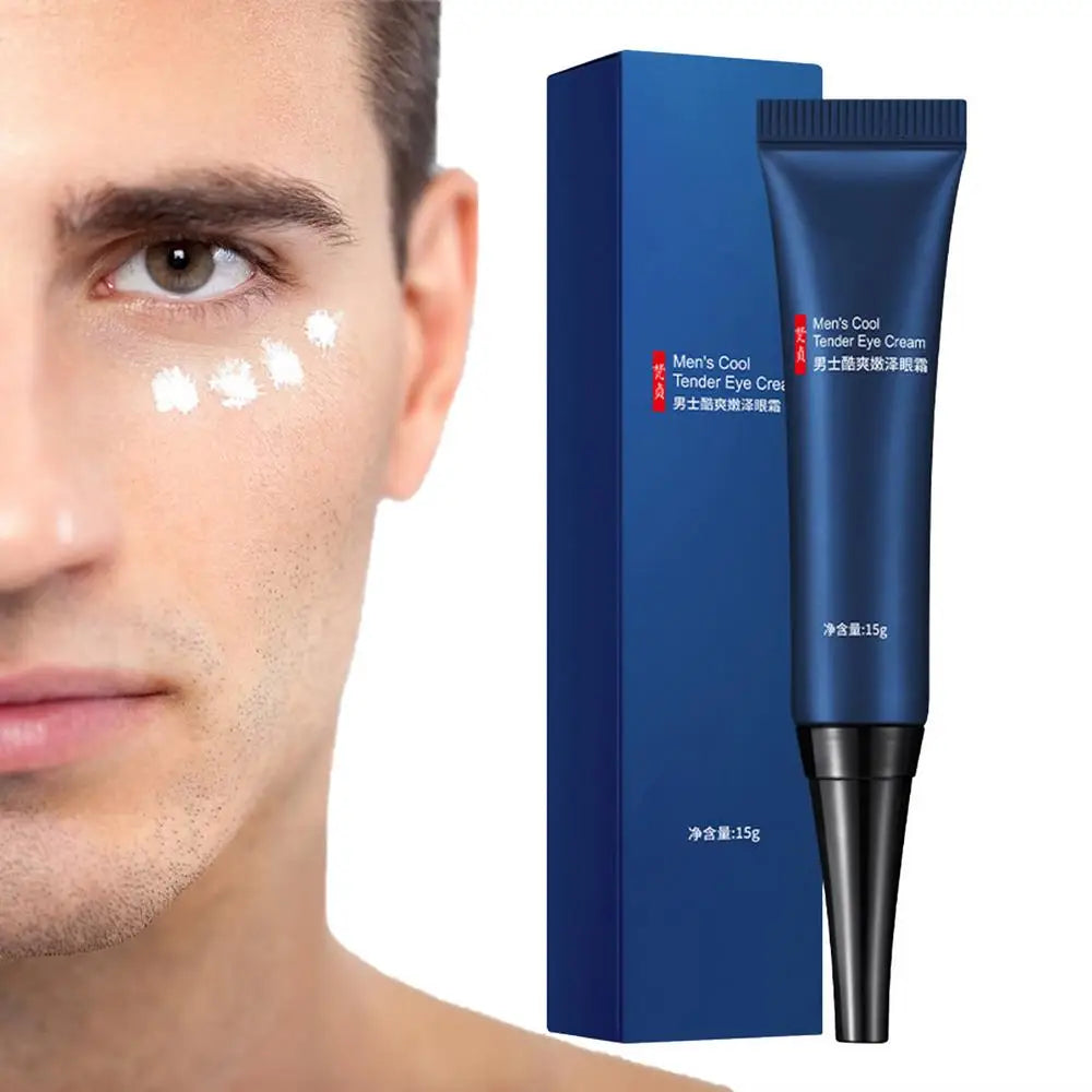 Men Eye Cream Caffeine Hyaluronate Cool Eye Gel Moisturizing Under Eye Cream For Dark Circles Puffiness Fine Lines Eye Care Pi-Mart