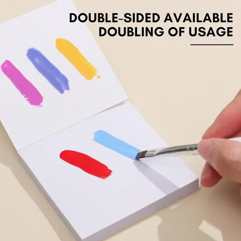 50Pcs Gel Nail Polish Palette Paper Disposable Nail Art Sticker Gel Polish Mixing Drawing Paper DIY Display Manicure Tools Tri Light Beauty