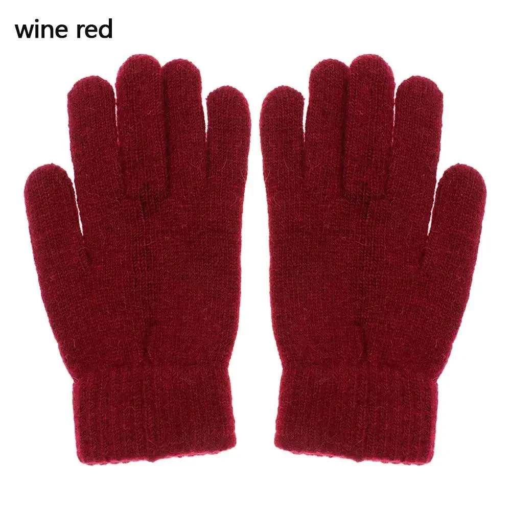 Fashion Elastic Outdoor Warm Thick Winter Gloves Mittens Full Finger Gloves Pi-Mart