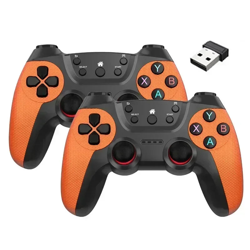 2Pcs Wireless Controller For PC Wireless Game Controller Hand Joystick For Television Computer Androids PC 2.4G Gamepad Remote Pi-Mart