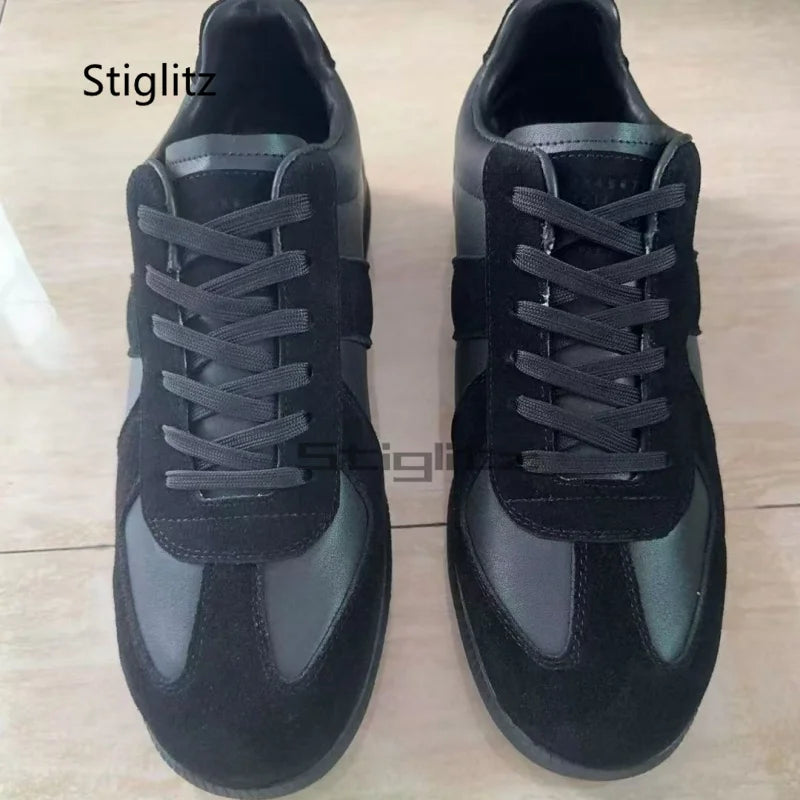 Sports Flat Casual Couple Shoes Men Women Classic Trendy Versatile Suede Leather Lace Up Sneakers Spring Autumn Training Shoes Pi-Mart