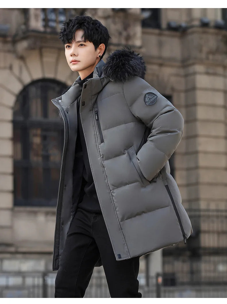 High Brand White Goose Down Jacket Coat Parka Men's Clothing Winter Padded Puffer Jackets Luxury Hooded Padding Outerwear HWY309 Pi-Mart