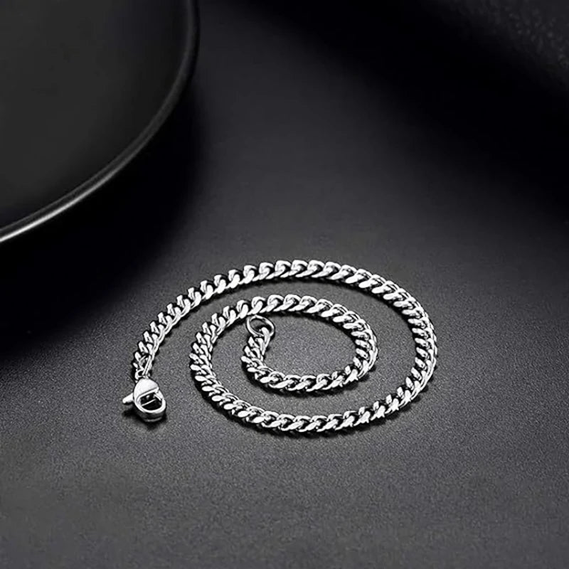 3.5-7MM Wide Stainless Steel Necklaces For Men Punk Cuban Link Chain Choker Women Hip Hop Fashion Party Jewelry Accessories Pi-Mart