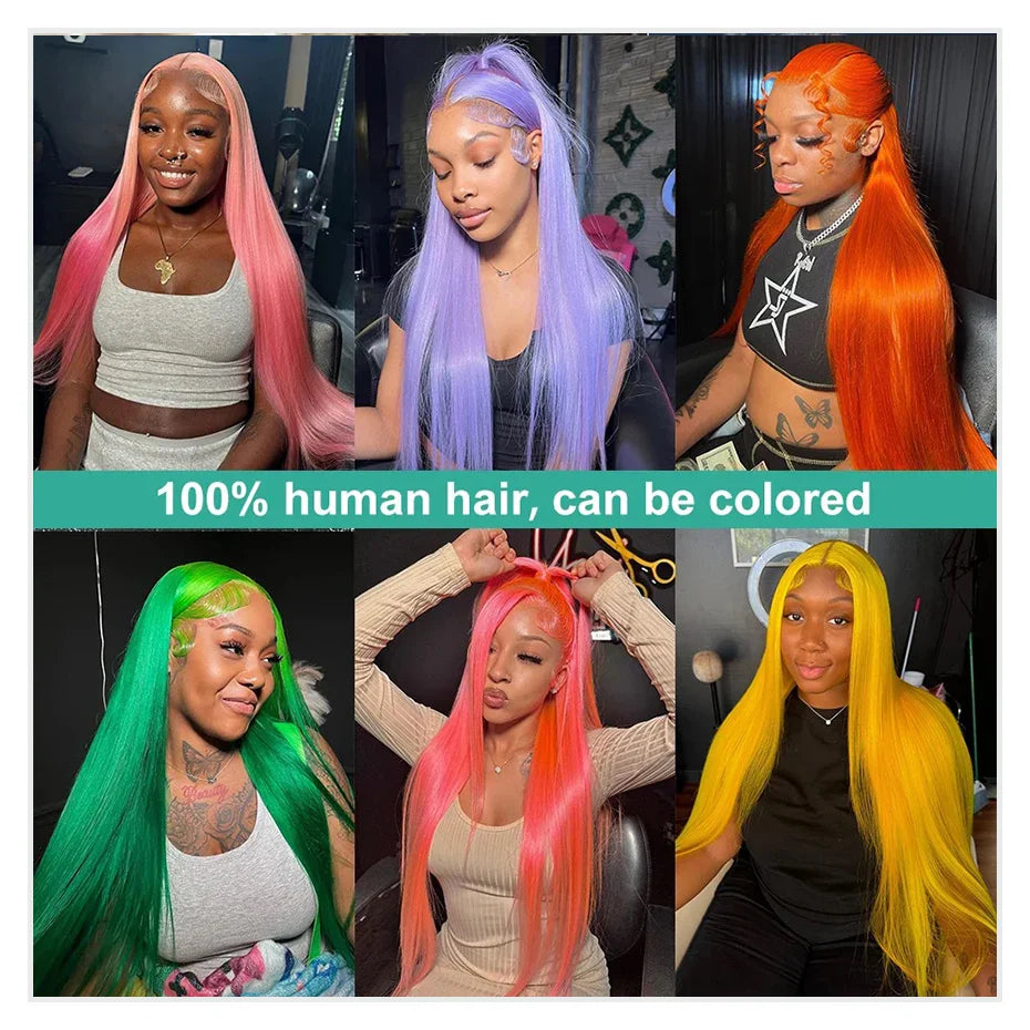 613 HD Lace Frontal Wig 13x6 Straight Human Hair Wigs Blonde Human Lace Front Wig 200% Density 36 inch Lace Front Human Hair Wig LadyShow.Store