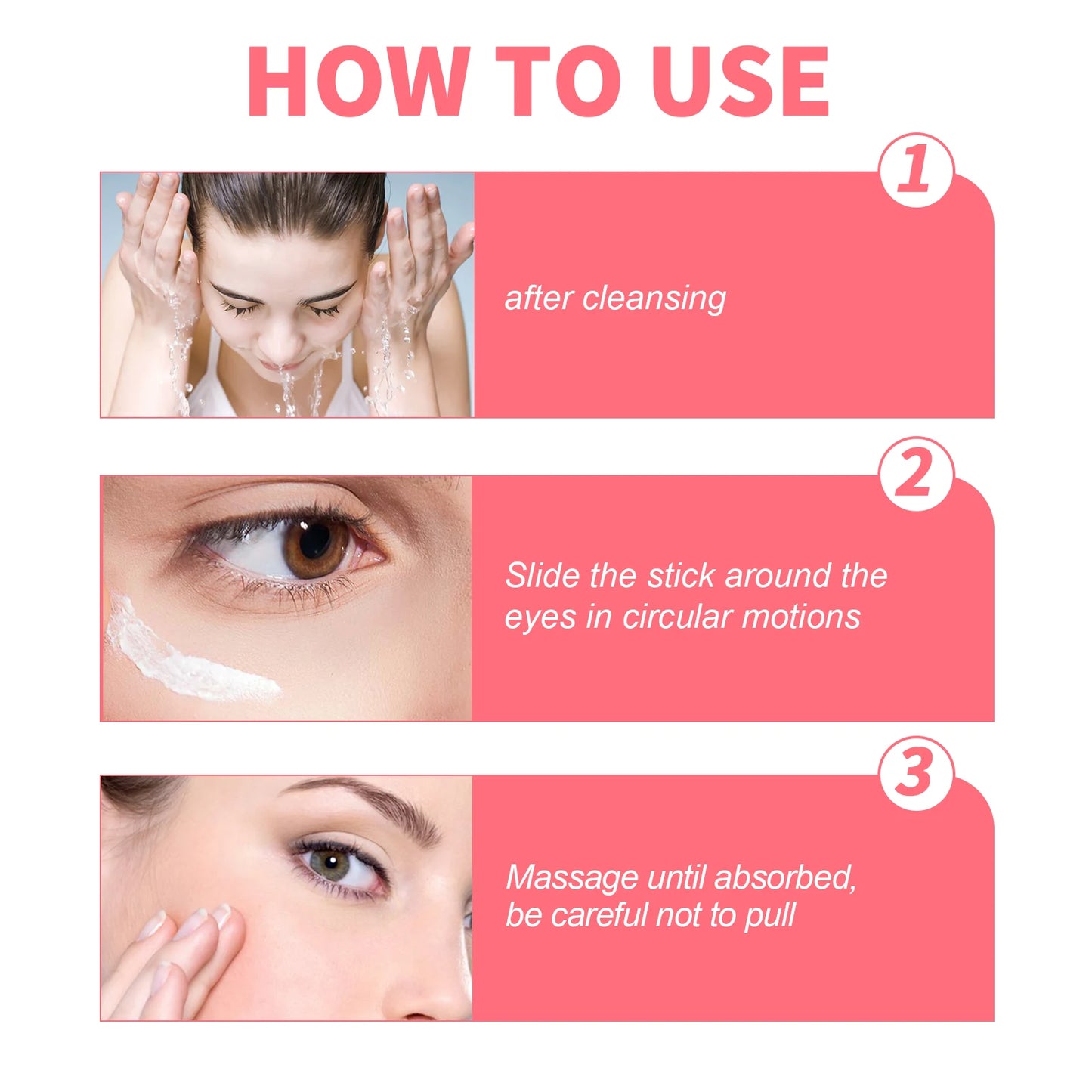 Retinol Eye Cream Stick Lightening Dark Circles Anti-Puffiness Smooth Brightening Moisturizing Firming Under Eye Treatment Care Pi-Mart