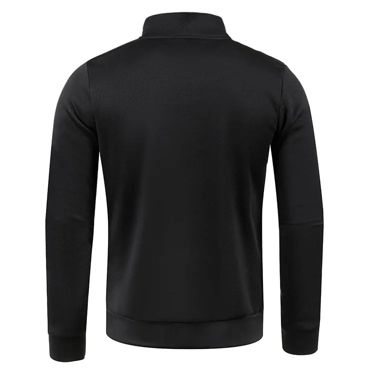 Autumn Men's Half Zipper Sweatshirts Long Sleeve Solid Color Pullover Turtleneck Streetwear Winter Warm Jacket Sport Coats Pi-Mart