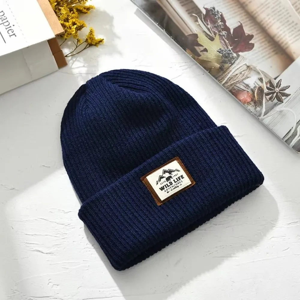 New Warm Outdoor Fleece Sports Hat Windproof Ear Protection Beanie Hats Knitted Thickened Winter Cap Men Women Pi-Mart
