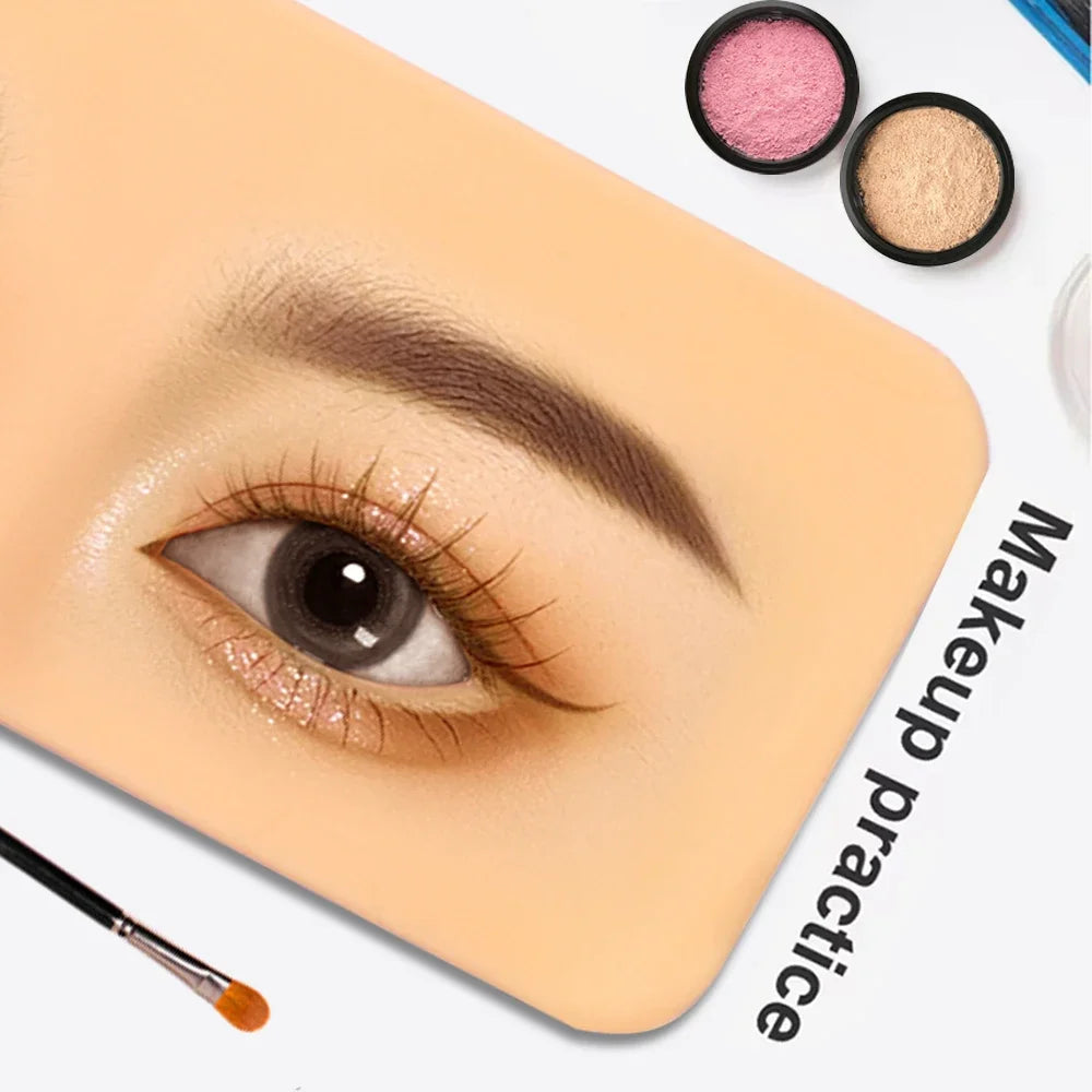 Premium 5D Silicone Eyebrow Tattoo Practice Training Skin Pad for Eye Permanent Makeup Board Beauty Academy Cosmetic Synthetic Pi-Mart