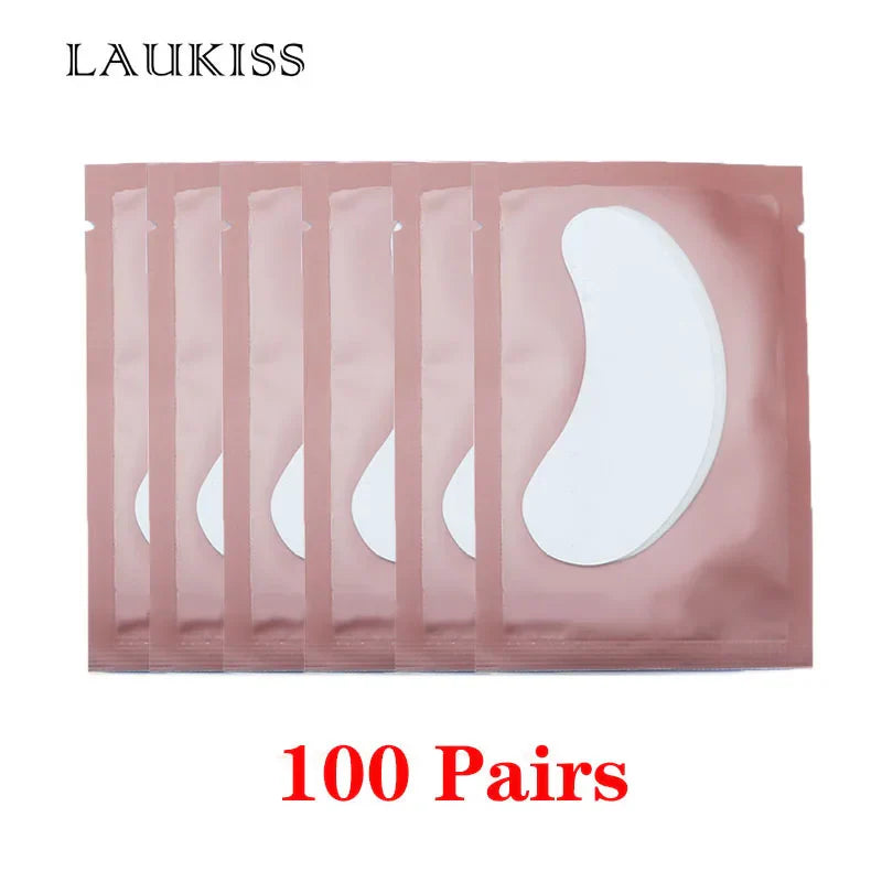 25/50/100Pairs Eye Patches Under Eyelash Pads for Building Paper Patches Lint Free Stickers for False Eyelashes LAUKISS LadyShow.Store