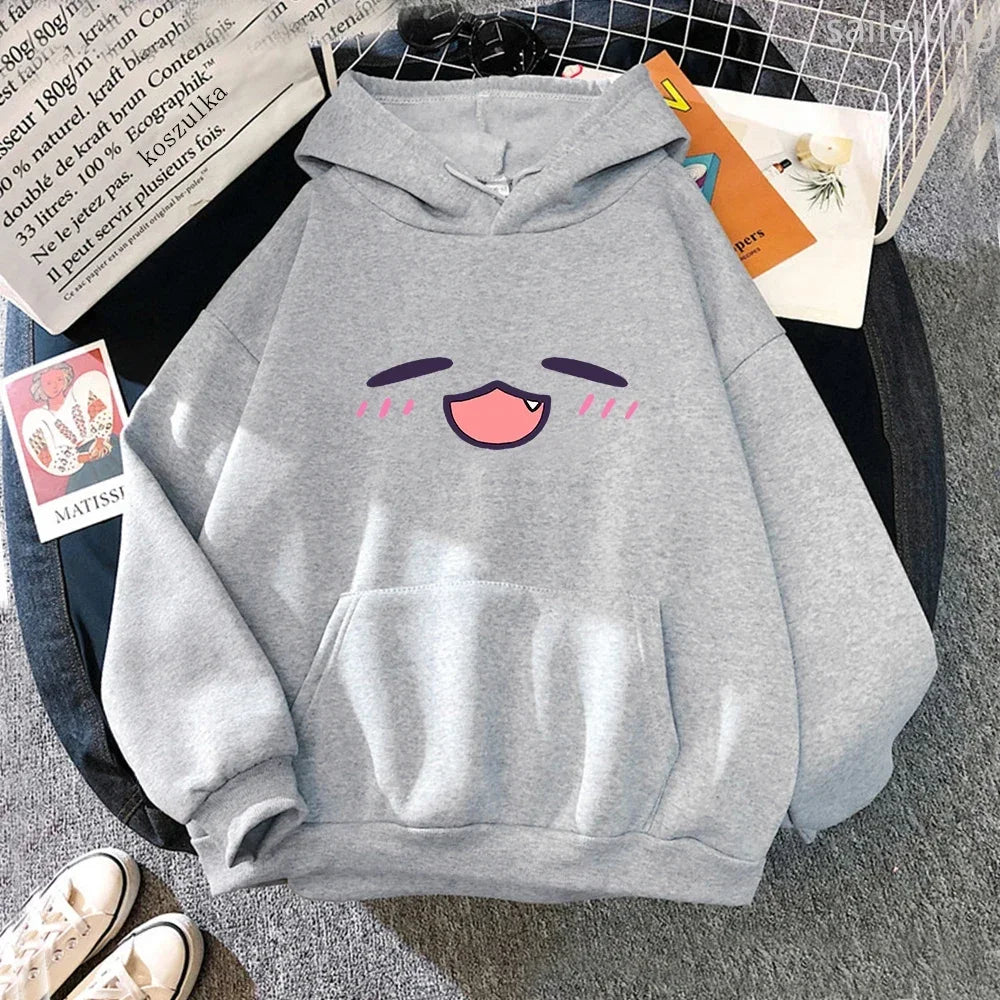TakoTakodachi Anime Kangaroo Pocket Hololive Winter Women Spring Autumn Tops Sweatshirt Vintage Harajuku Winter Clothes Women LadyShow.Store