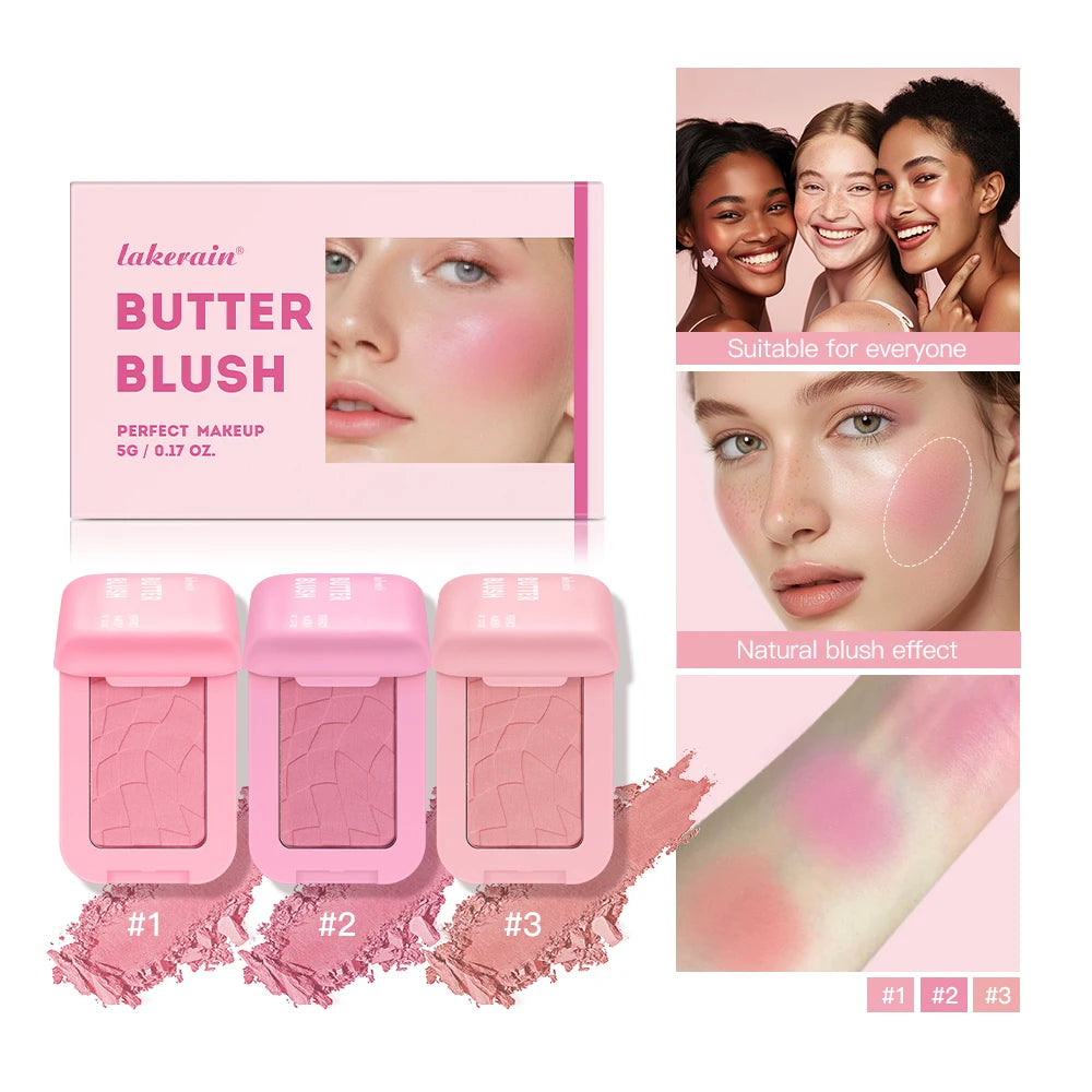 Professional Makeup Powder Blush 12HR Wear Vegan Formula Blusher Makeup Blush in Bar Cosmetics Palette Powder Pink Cream Face Pi-Mart