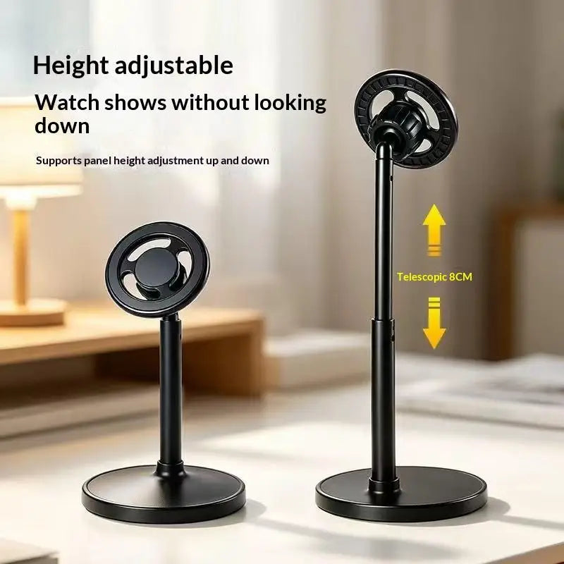 New··Adjustable Magnetic Phone Stand With Telescopic Pole And 360 Degree Rotation Desktop Holder For Compatible Smartphones Pi-Mart