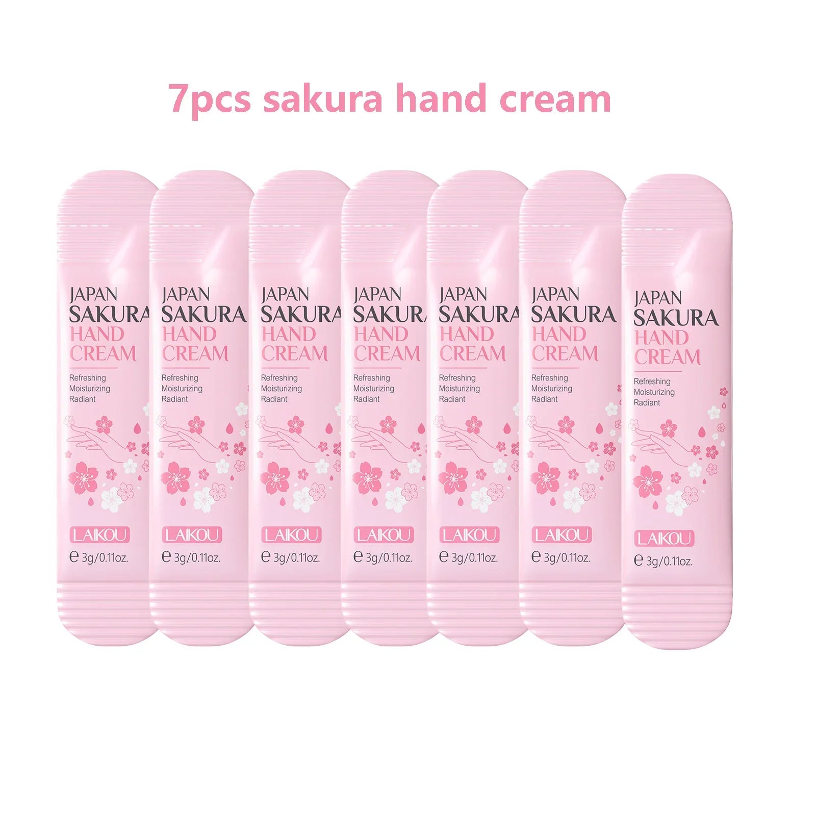 7pcs Collagen Sakura Hand Cream Skin Soften Nourish Care Deep Cracked Repair Beauty Products Girl Moisturizing Hand Skin Tri Light Beauty