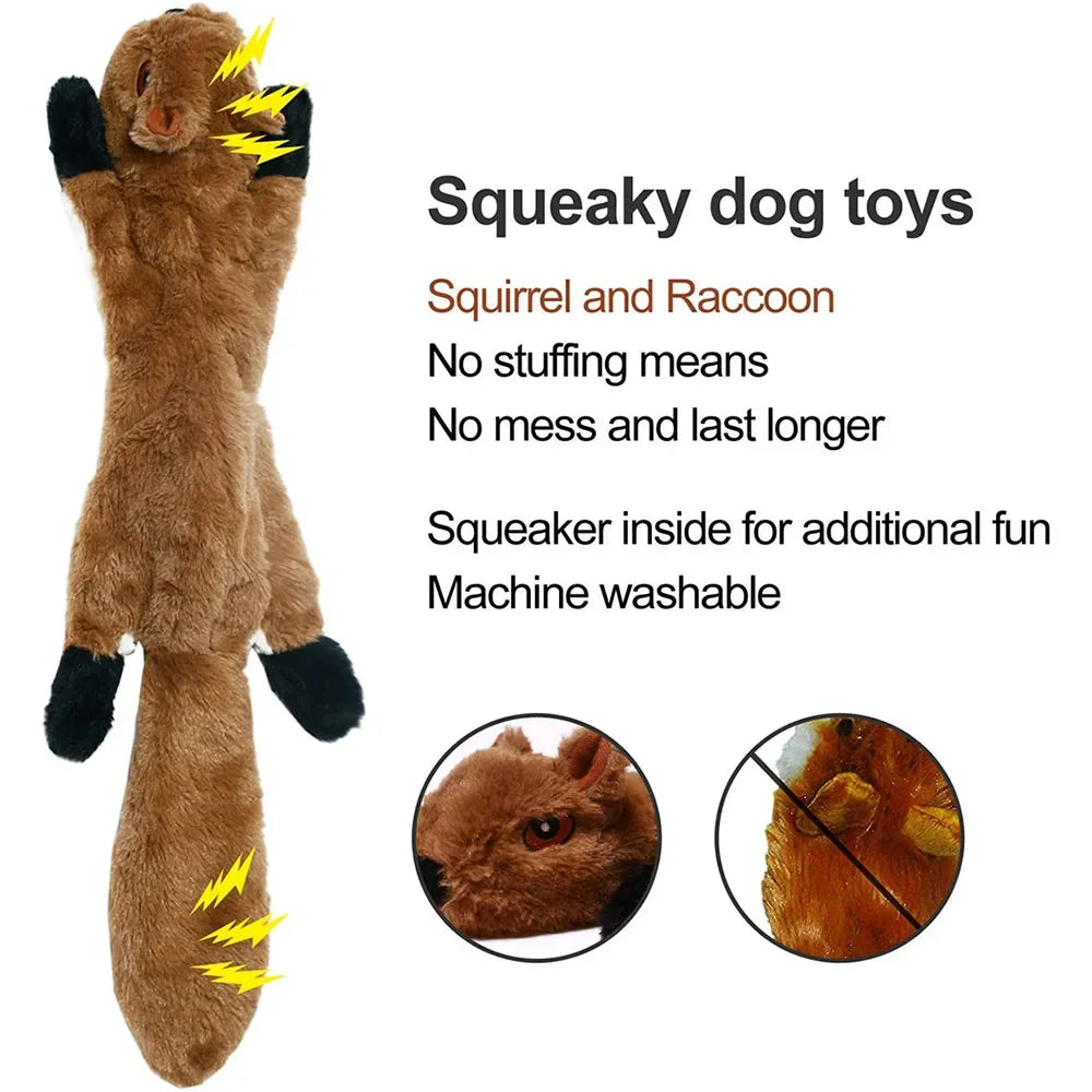 New 45cm Simulated Animal Holster No Stuffing with Squeakers Dog Chew Toy Durable Plush Crinkle Pet Squeak Toys Pet Supplies Pi-Mart