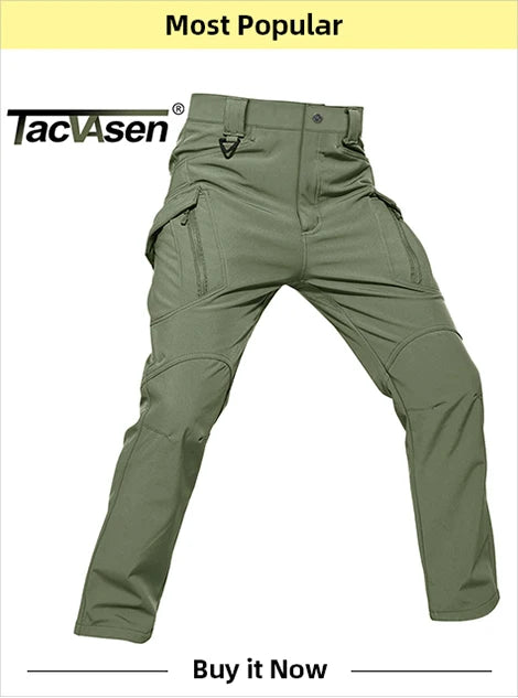 TACVASEN Hooded Softshell Jacket Mens Waterproof Rain Jacket Fleece Lined Work Jacket Outdoor Trekking Hiking Windbreaker Male Pi-Mart