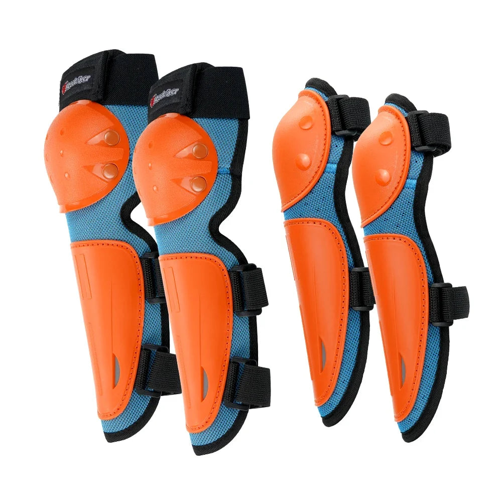 Kid's Motorcycle Armor Vest Protection Motocross Body Armor Jacket Protective Armors Riding Kneepads Moto Full Armor Children LadyShow.Store