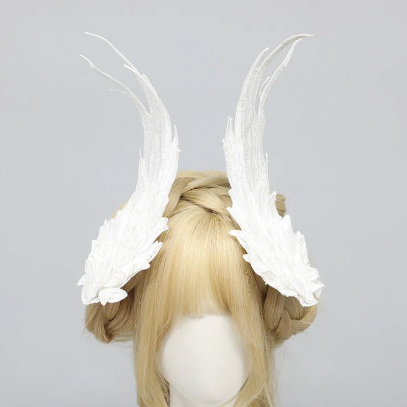 Lolita Feather Angel Wings Hair Clip Barrette Angel Wing Hairpin Lolita Anime Cosplay Hair Accessories Halloween Party Headwear Pi-Mart
