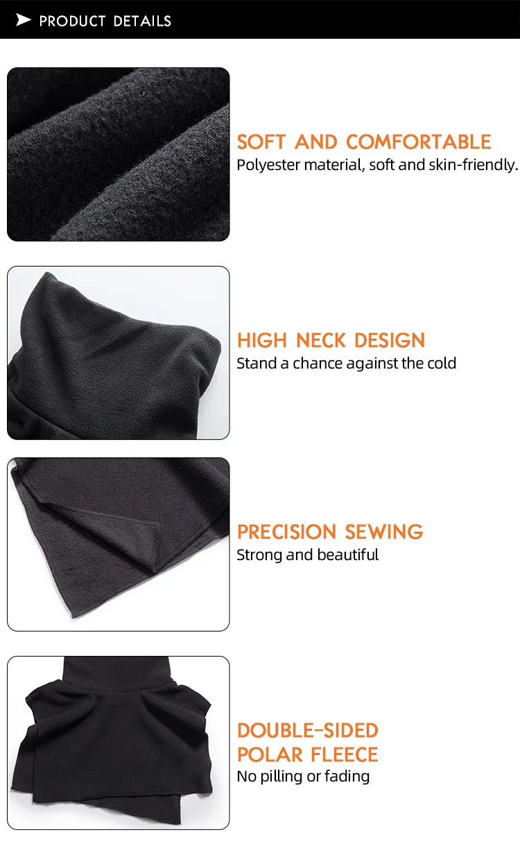 New Winter Motorcycle Mask Fleece Thermal Face Mask Keep Warm Motocross Riding Balaclava Motorbike Windproof Ski Mask Men Women Pi-Mart