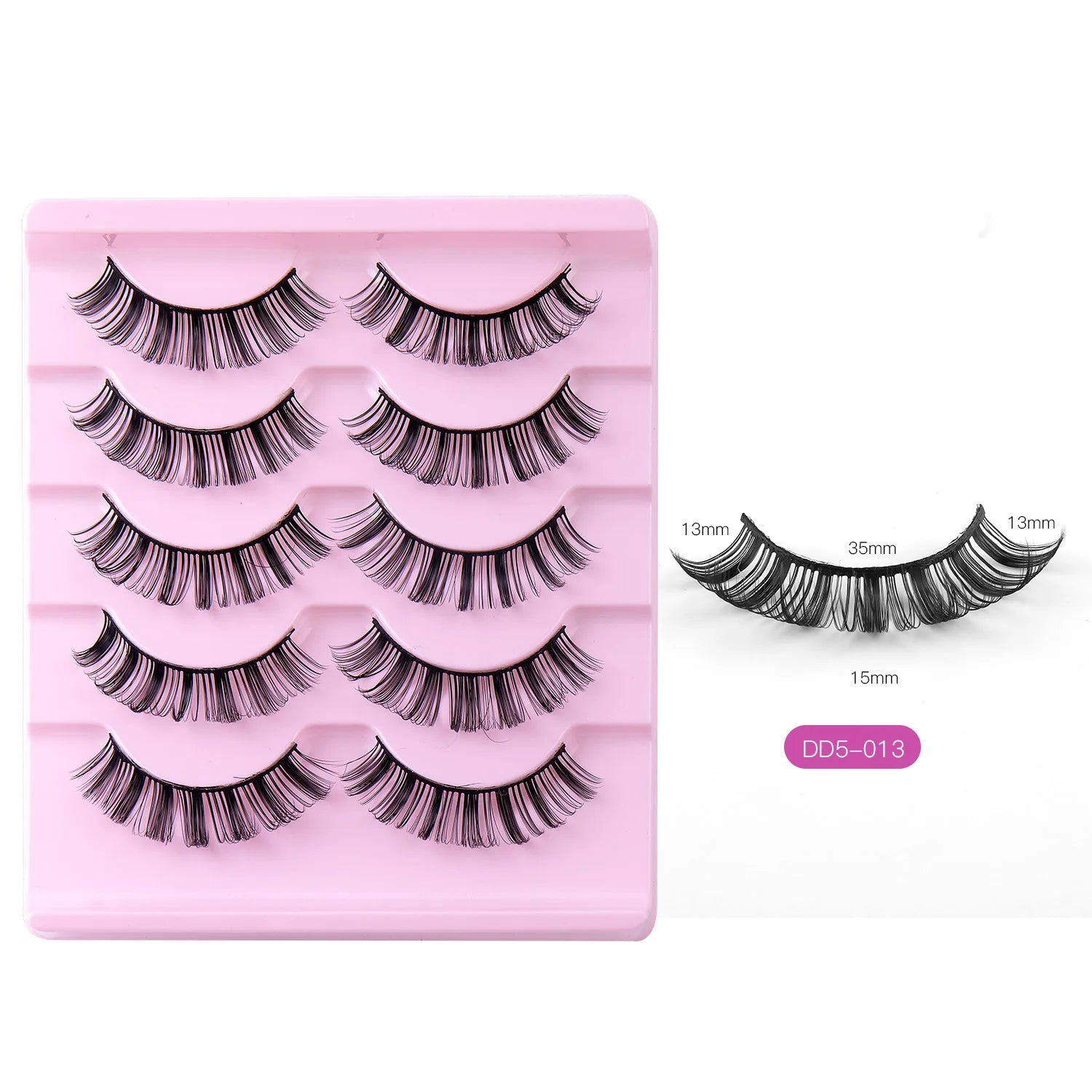 Fashion Russian Strip Lashes 2/5/10 Pairs 3D Mink Lashes Natural Eyelashes Dramatic False Eyelashes Wholesale Eyelash Extension Pi-Mart